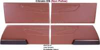 Citroen-DS-11CV-HY - DS Non Pallas, door linings (4 fittings), vinyls brown (tabac). Suitable for Citroen ID, D