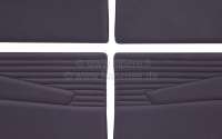 Citroen-2CV - DS Non Pallas, door linings (4 fittings), vinyls black. Suitable for Citroen ID, DS Non Pa