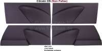 Citroen-DS-11CV-HY - DS Non Pallas, door linings (4 fittings), vinyl black. Suitable for Citroen DS Non Pallas.