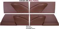 Citroen-DS-11CV-HY - DS Non Pallas, door linings (4 fittings), vinyl brown. Suitable for Citroen DS Non Pallas.