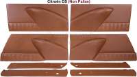 Citroen-DS-11CV-HY - DS Pallas, Door linings (4 fittings). Leather brown tabak, inclusive 4x cover from leather