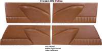 Citroen-DS-11CV-HY - DS Pallas, door linings (4 pieces). Leather light brown (naturel fauve), inclusive 4x cove