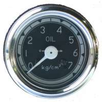 Citroen-DS-11CV-HY - Oil pressure gauge, dial in black. Suitable for Citroen 11CV + 15CV. Mechanically triggere