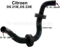 Citroen-DS-11CV-HY - Preheating hose for the auxiliary air slide valve. Connection at the water pump, on the le