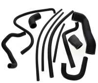 Citroen-DS-11CV-HY - Radiator hose set made of silicone! Suitable for Citroen DS 21 IE + DS 23 IE. This complet