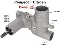 Citroen-DS-11CV-HY - Water pump, suitable for Citroen HY Diesel. Peugeot 505 Diesel, Peugeot J7 Diesel. Possibl