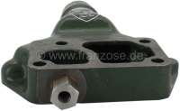 Citroen-DS-11CV-HY - Water pump plate, between engine block + water pump. Amended for mounting a water temperat