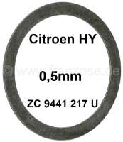 Citroen-DS-11CV-HY - Spacer (0,5mm), for the upper front support arm of the front axle. Dimension 36.3 x 42mm. 