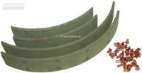 Citroen-DS-11CV-HY - Brake shoe linings in front, to rivet. Suitable for Citroen 11CV, with 12 inch drum (304,8