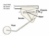 Citroen-DS-11CV-HY - Fuel sender, suitable for Citroen HY. Or. No. HY175-5B. !! Attention: The fuel sender has 