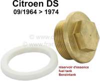 Citroen-2CV - Fuel tank drain plug, 30x1,5mm, (with female hexagon). Suitable for Citroen DS, of year of