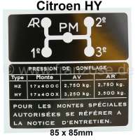 Citroen-DS-11CV-HY - Label, for the gear shift 