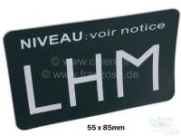citroen ds 11cv hy hydraulic label lhm level reservoir P37312 - Image 1