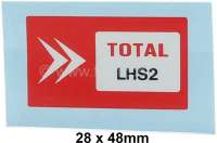 citroen ds 11cv hy hydraulic label lhs2 dimension 28 x 48mm P37801 - Image 1