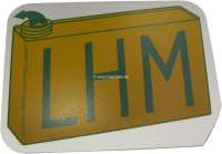 Citroen-DS-11CV-HY - Label (metal label) for the LHM hydraulic reservoir: 