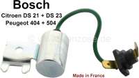 Peugeot - Bosch, capacitor system Bosch. Suitable for Citroen DS 21 + DS 23. Peugeot 404 + Peugeot 5