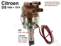 Peugeot - Electronic ignition, 6 + 12 V. Suitable for all Citroen DS, 11CV, HY, without vacuum conne