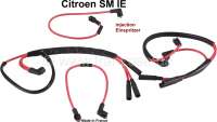 Citroen-DS-11CV-HY - SM, ignition cable set, suitable for Citroen SM IE, with fuel injection engine. Made in Fr