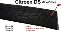 Luggage compartment seal (4 fittings). Suitable for Citroen DS, Non Pallas. Or