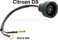 Citroen-2CV - Indicator rear, support with rubber cap and connection cable, for the rear indicator DS se