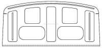 Citroen-DS-11CV-HY - Rear wall above for cab. Suitable for Citroen HY Pick UP. Or. No. HP823-7.
