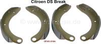 Citroen-DS-11CV-HY - Brake shoes rear (4 fittings, for both sides). Suitable for Citroen DS Break! Installed fr