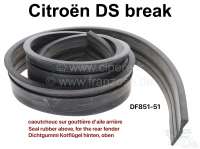 Citroen-2CV - Seal rubber above, for the rear fender. Suitable for Citroen DS BREAK. Per piece. Or. No. 