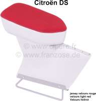 Citroen-DS-11CV-HY - Center arm rest, suitable for Citroen DS. Velour light red (jersey).