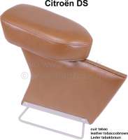 Alle - Center arm rest, suitable for Citroen DS. Leather brown tabacco.