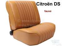 Citroen-DS-11CV-HY - Covering front seat, on the left of or on the right fitting. Material: Vinyl brown (fauve)