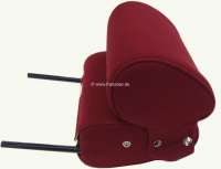 Alle - Head rest narrow, suitable for Citroen DS. Velour dark red (grenat). Per piece. Mounted fr