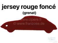 Alle - Head rest narrow, suitable for Citroen DS. Velour dark red (grenat). Per piece. Mounted fr