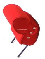 Citroen-DS-11CV-HY - Head rest narrow, suitable for Citroen DS. Velour light-red. Per piece. Mounted from above