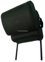 Citroen-DS-11CV-HY - Head rest narrow, suitable for Citroen DS. Velour dark-green. Per piece. Mounted from abov