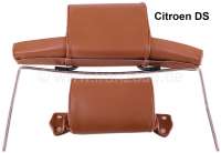 Citroen-DS-11CV-HY - Head rest wide, suitable for Citroen DS (2-piece). Leather brown tabacco. Per piece.