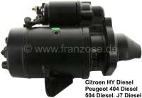 Alle - Starter motor, suitable for Peugeot 404 D. Peugeot 504 1,9D. Citroen HY Diesel. 12V. Power