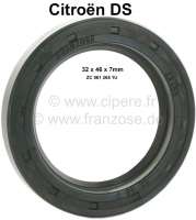 Citroen-DS-11CV-HY - Seal down + above, for the steering unit reversing lever bearing. Dimension: 32 x 46 x 7mm