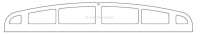 Citroen-DS-11CV-HY - Tail sheet metal crosswise above, for Citroen HY. All year of construction. Or.Nr. HY 823-
