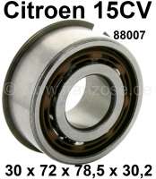 Citroen-DS-11CV-HY - Gearbox bearing lower (jackshaft). Suitable for Citroen 15CV. Dimension: 30 x 72.0 x 78.5 