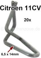 Citroen-DS-11CV-HY - Clip set (20 fittings) for the door trim (for all 4 doors). Suitable for Citroen 11CV. Or.
