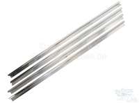 Citroen-DS-11CV-HY - Door trim chrome strip (holder for door trim), top for the door trim. Contents: 4 pieces f