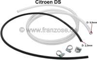 Citroen-DS-11CV-HY - Windshield washer system, set of tubes with clips (lighter + heavy hose). Suitable for Cit
