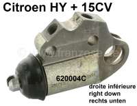 Citroen-DS-11CV-HY - Wheel brake cylinder in front on the right, down. Suitable for Citroen HY + Citroen 15CV. 