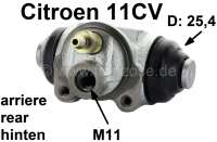 Citroen-DS-11CV-HY - Wheel brake cylinder rear.  1.0 inch (25,4mm) piston. Suitable for Citroen 11CV, of year o