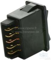 Renault - Window operating switch,  completly black, for Peugeot 504, 604, Citroen CX1, R16