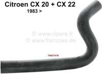Alle - CX, radiator hose for the heat exchanger, on the left. Suitable for Citroen CX 20 + CX 22,