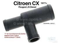 Citroen-2CV - CX, Radiator hose T-piece (made of plastic). Suitable for Citroen CX, from year of manufac