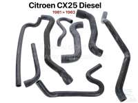 Sonstige-Citroen - CX25 D, radiator hose set for CX25 Diesel year of construction 1981 to 1983. The set inclu