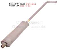 Peugeot - P 104/LNA, front muffler. Suitable for Peugeot 104 Coupe (1,1L), of year of construction 0