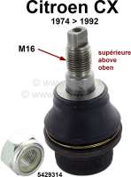 Sonstige-Citroen - Ball pin above (front axle, on the left  or on the right). Suitable for Citroen CX, of yea